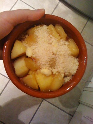 crumble pommes et miel